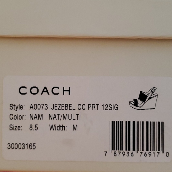 Coach Jezebel Wedge Sandal in women's 8.5M - Picture 5 of 5